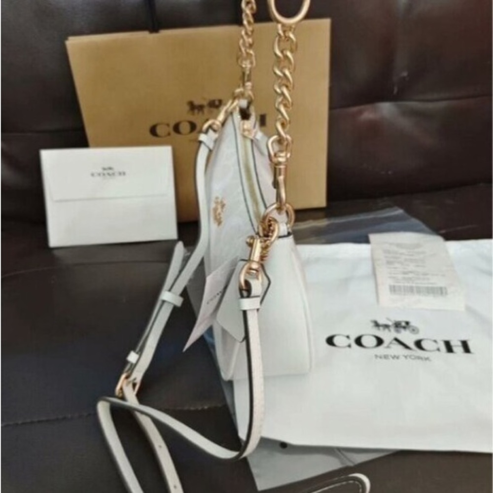 🏝️NWT coach Teri Shoulder Bag In Signature Canvas CA548 - Picture 3 of 5
